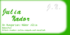 julia nador business card